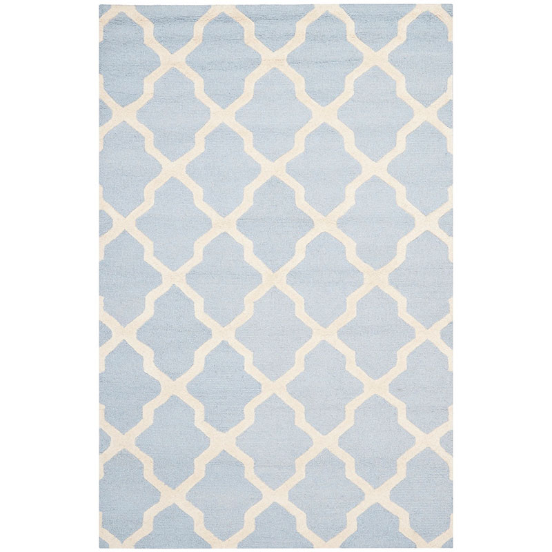 The Company Store Lattice Hand Tufted Wool Rug In Blue