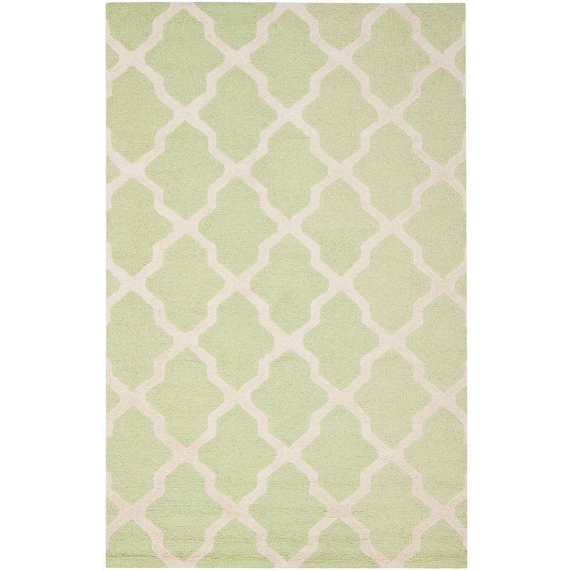 The Company Store Lattice Hand Tufted Wool Rug In Green