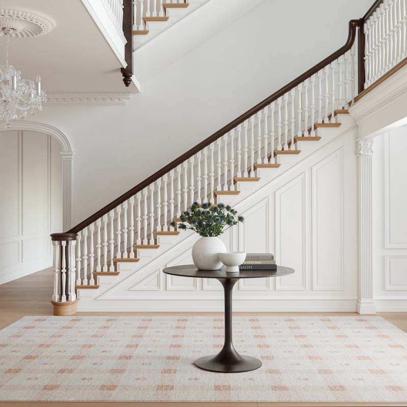 Modern Plaid Washable Rug-TheCompanyStore|60748