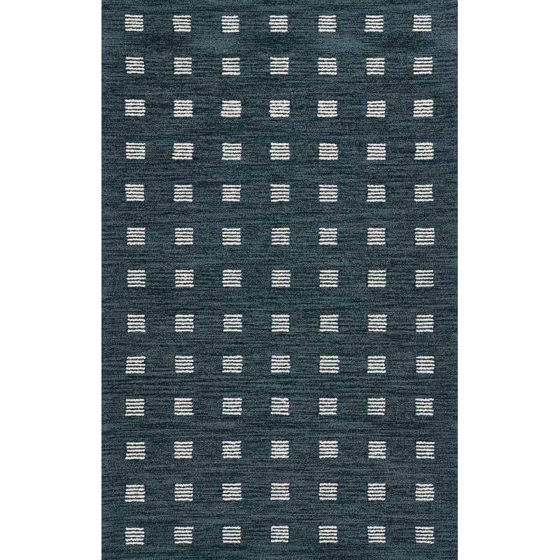 The Company Store Block Hand Tufted Wool Rug In Blue