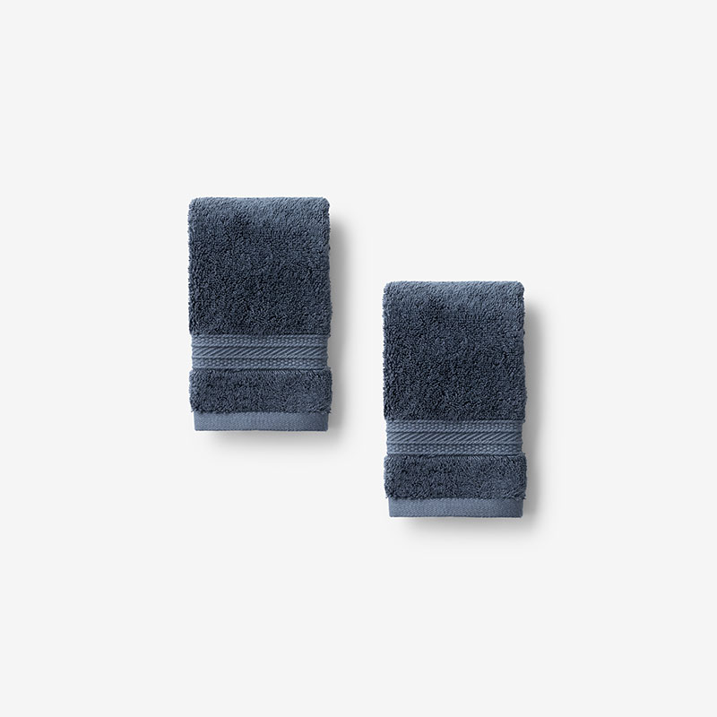 The Company Store Cotton & Tencel™ Lyocell Washcloths, Set Of 2 In Sea Blue