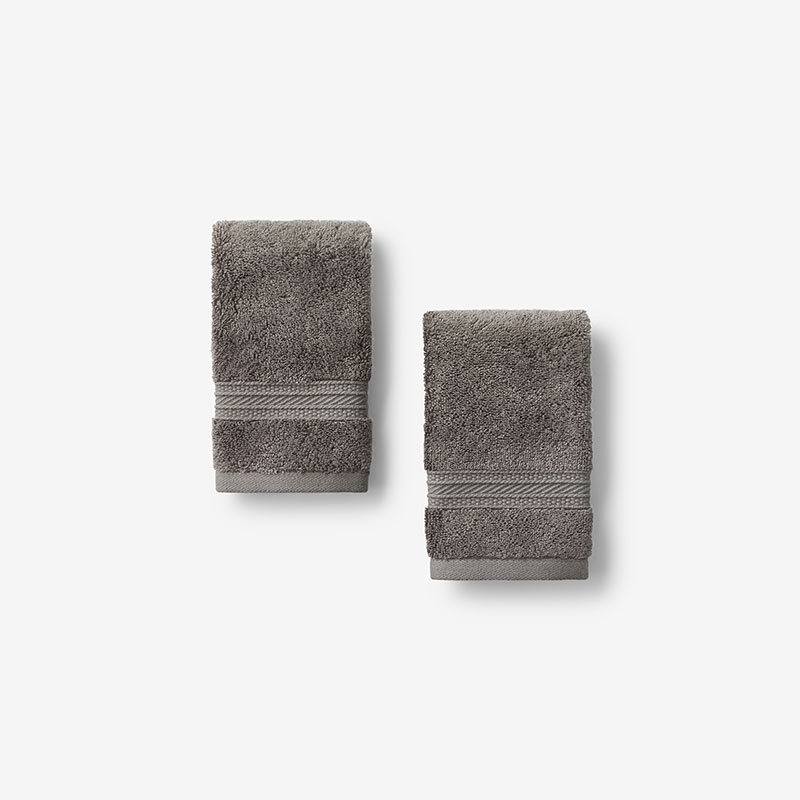 The Company Store Cotton & Tencel™ Lyocell Washcloths, Set Of 2 In Gray
