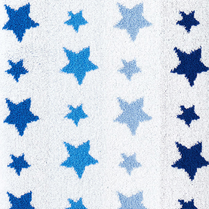 Star Cotton Washcloths, Set of 2 - Blue Stars