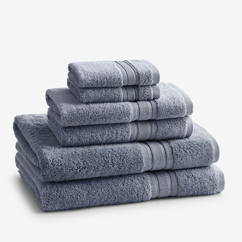 Shop The Company Store Turkish Cotton 6-piece Bath Set In Smoke Gray