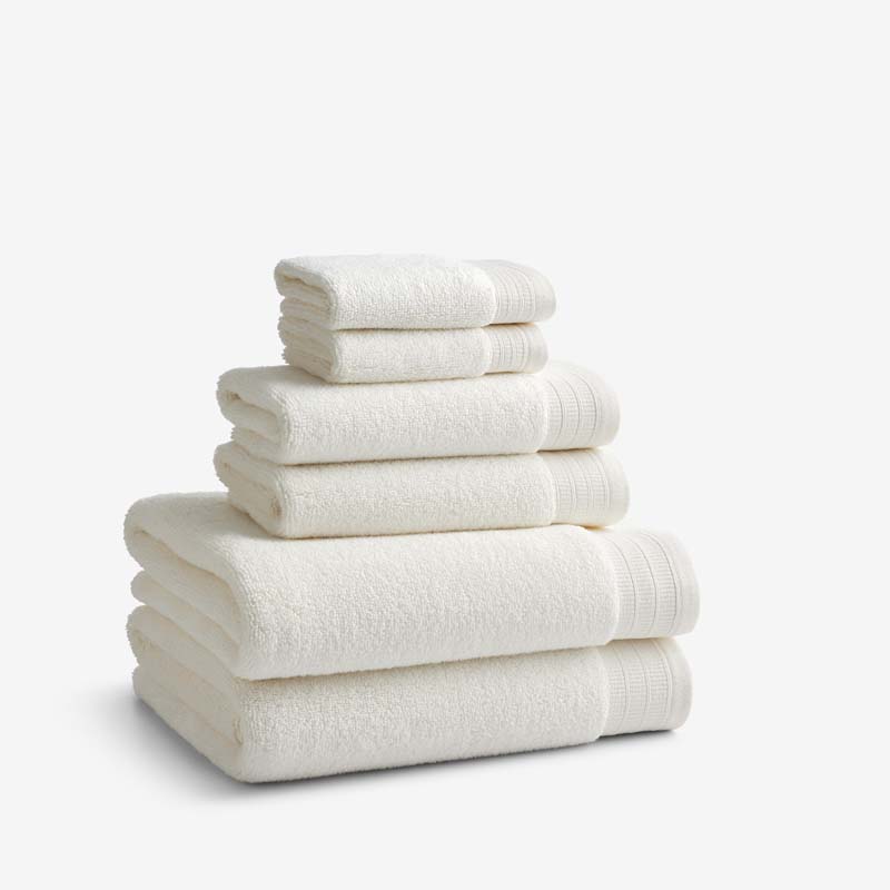 Plush Spa Solid Towel Set in Ivory
