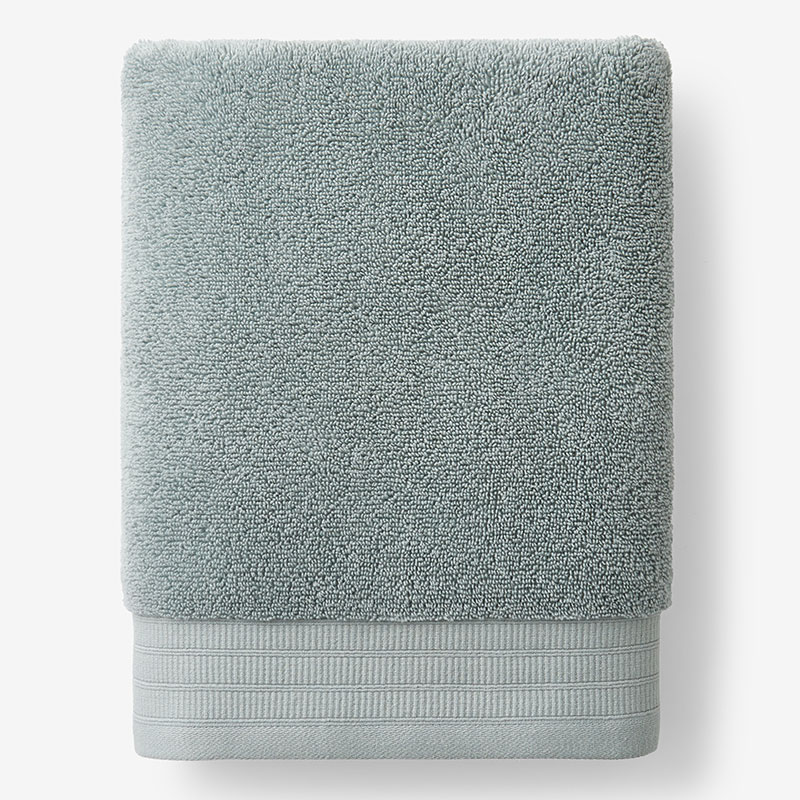 The Company Store Plush Spa Solid Bath Sheet In Blue