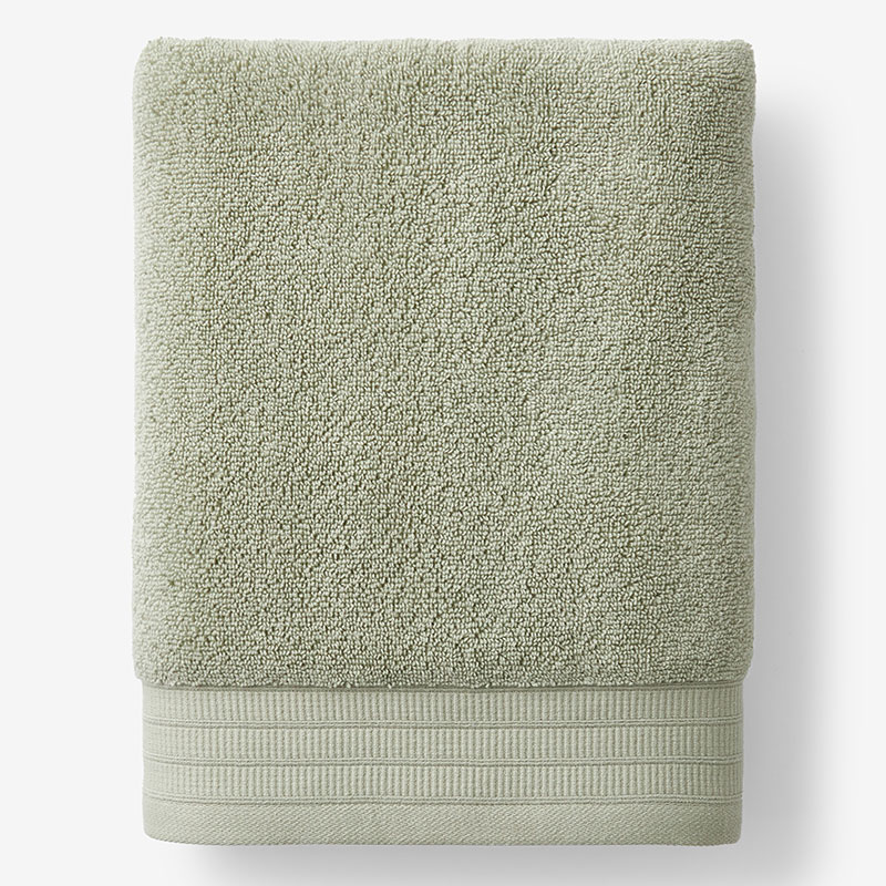 The Company Store Plush Spa Solid Bath Sheet In Green