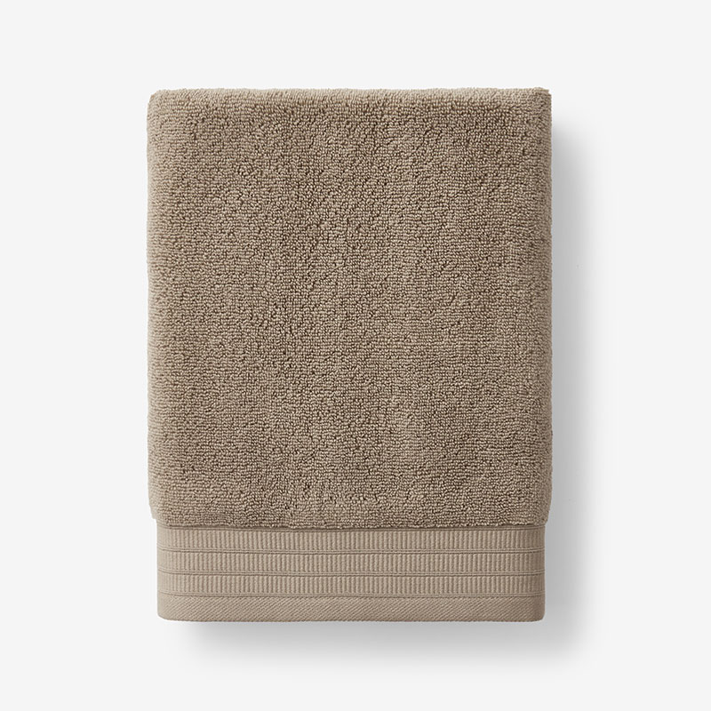 The Company Store Plush Spa Solid Bath Towel In Brown