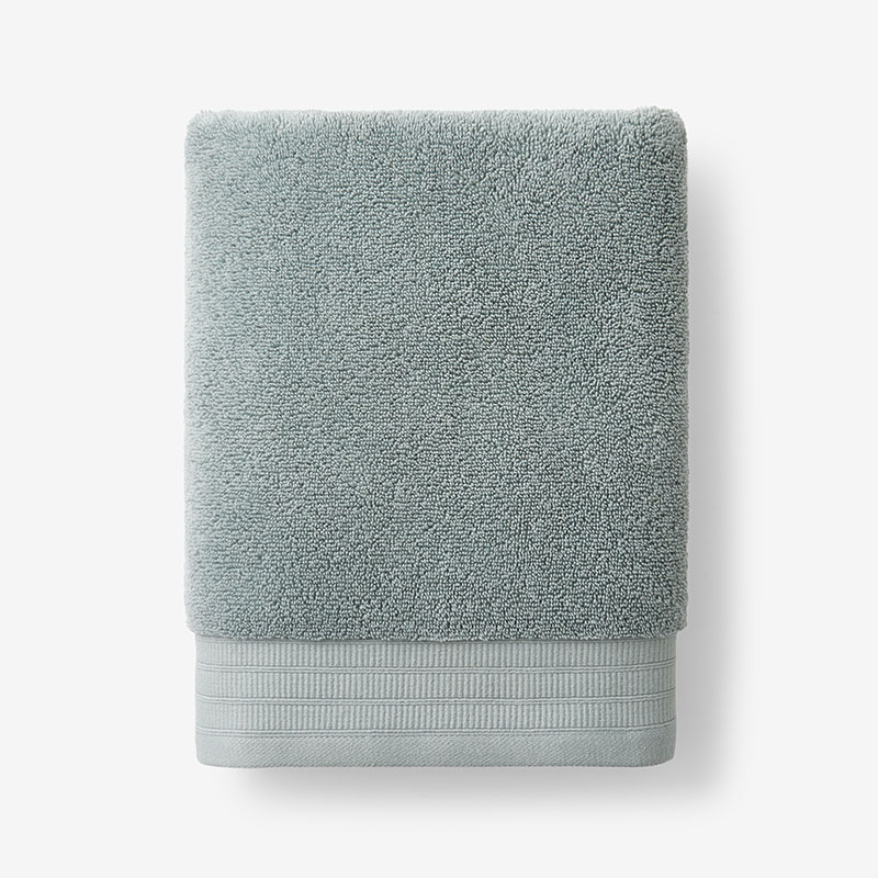 The Company Store Plush Spa Solid Bath Towel In Blue