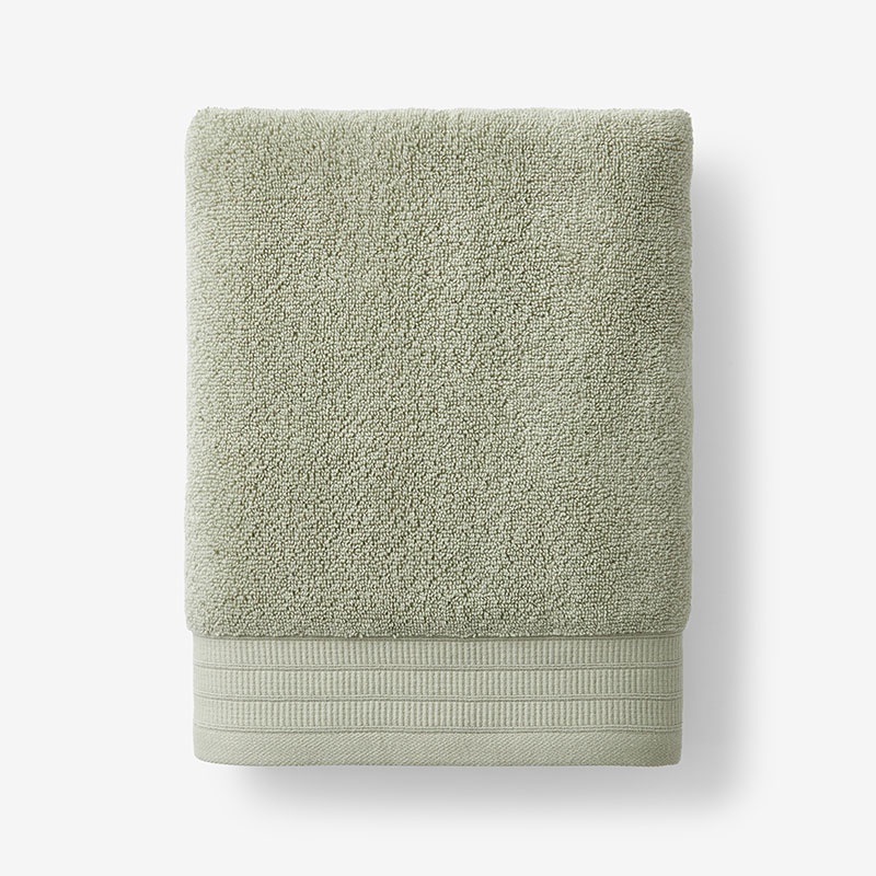 The Company Store Plush Spa Solid Bath Towel In Green