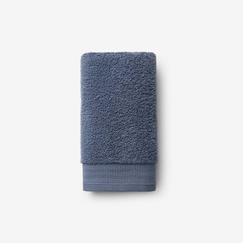 The Company Store Plush Spa Solid Hand Towel In Blue