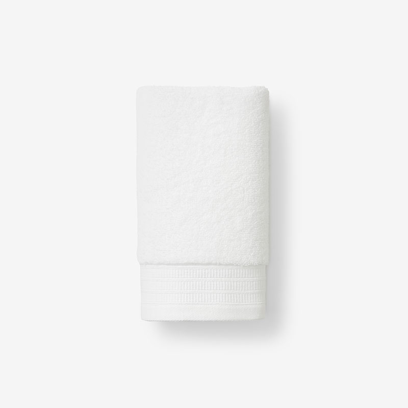 Plush Spa Solid Hand Towel - White