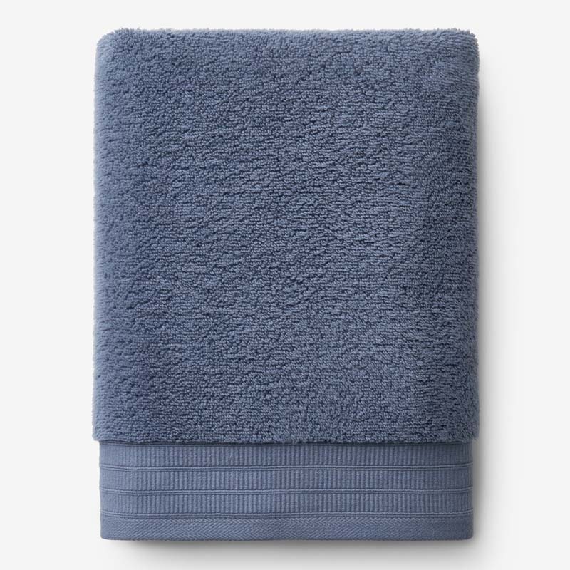 The Company Store Plush Spa Solid Bath Sheet In Blue