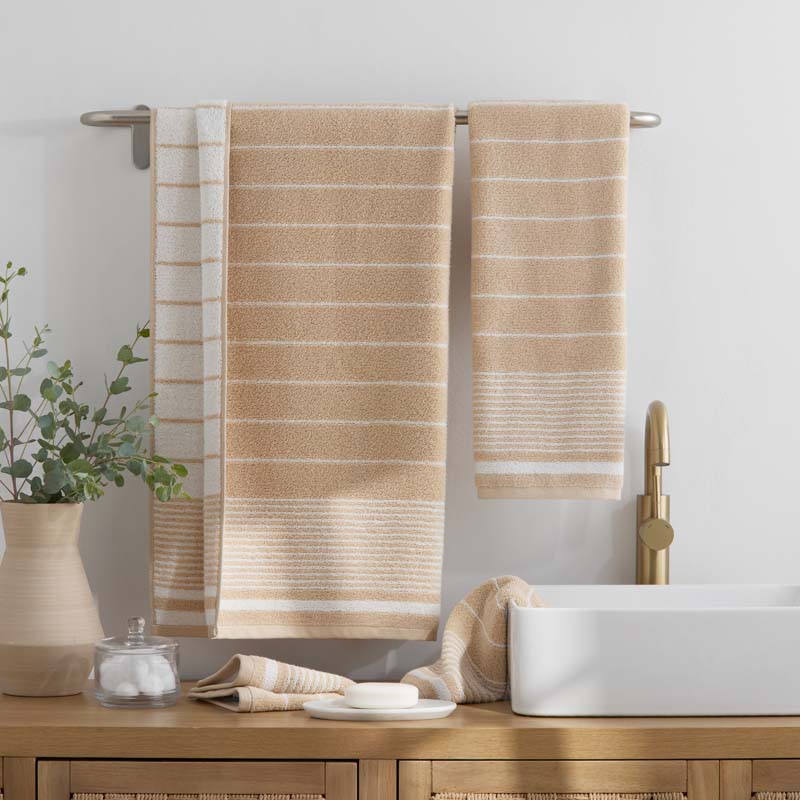 Plush Spa Stripe Bath Towel-TheCompanyStore|63834