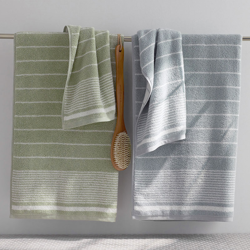 Plush Spa Stripe Bath Towel-TheCompanyStore|60954
