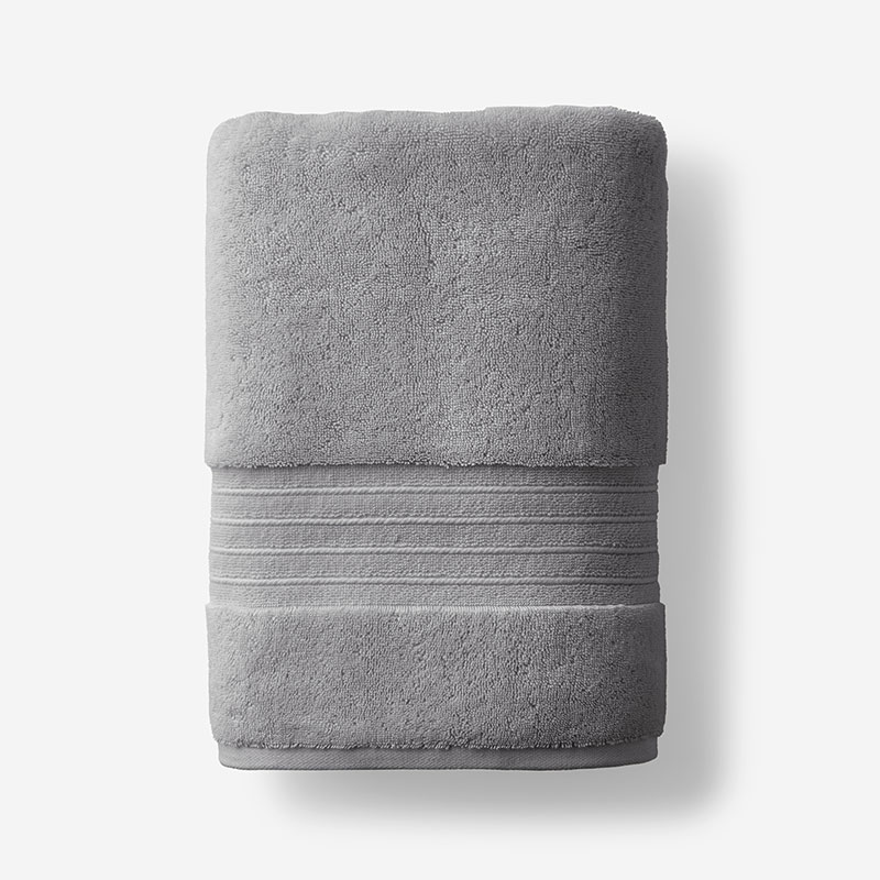 The Company Store Mirage Aegean Cotton Bath Towel In Slate Gray