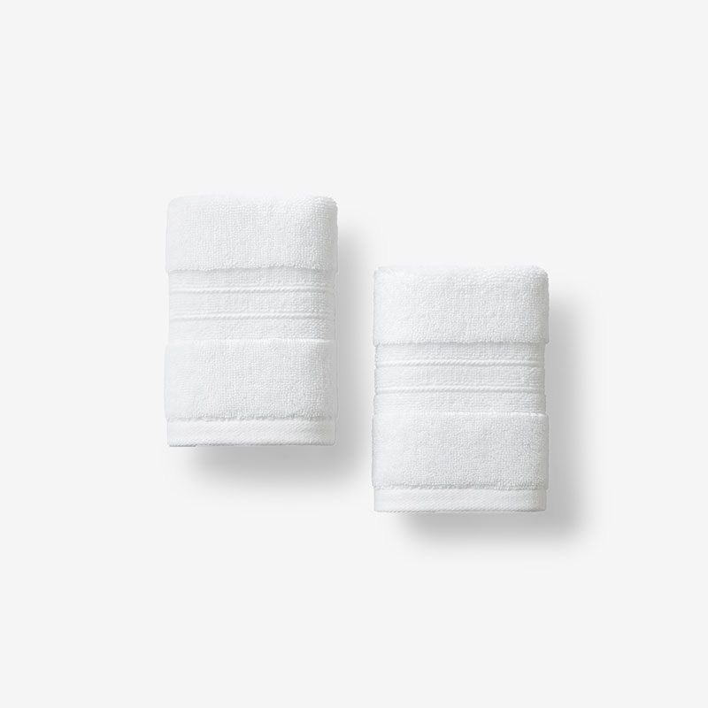The Company Store Mirage Aegean Cotton Washcloths, Set Of 2 In White