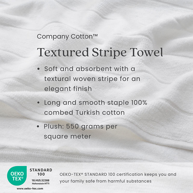 Textured Stripe Bath Towel-TheCompanyStore|59406