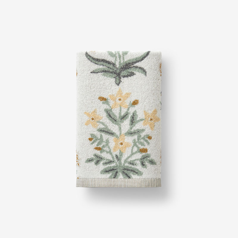 The Company Store Jacquard Hand Towel In Beige/yellow