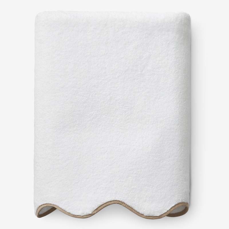 The Company Store Scalloped Edge Bath Sheet In White