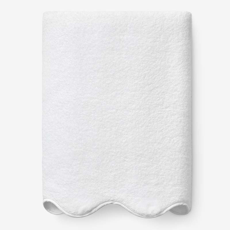 The Company Store Scalloped Edge Bath Sheet In White