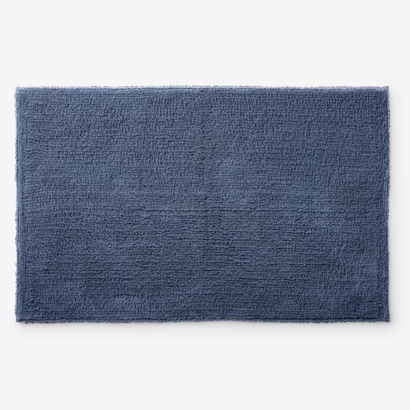 The Company Store Plush Spa Solid Bath Rug In Blue