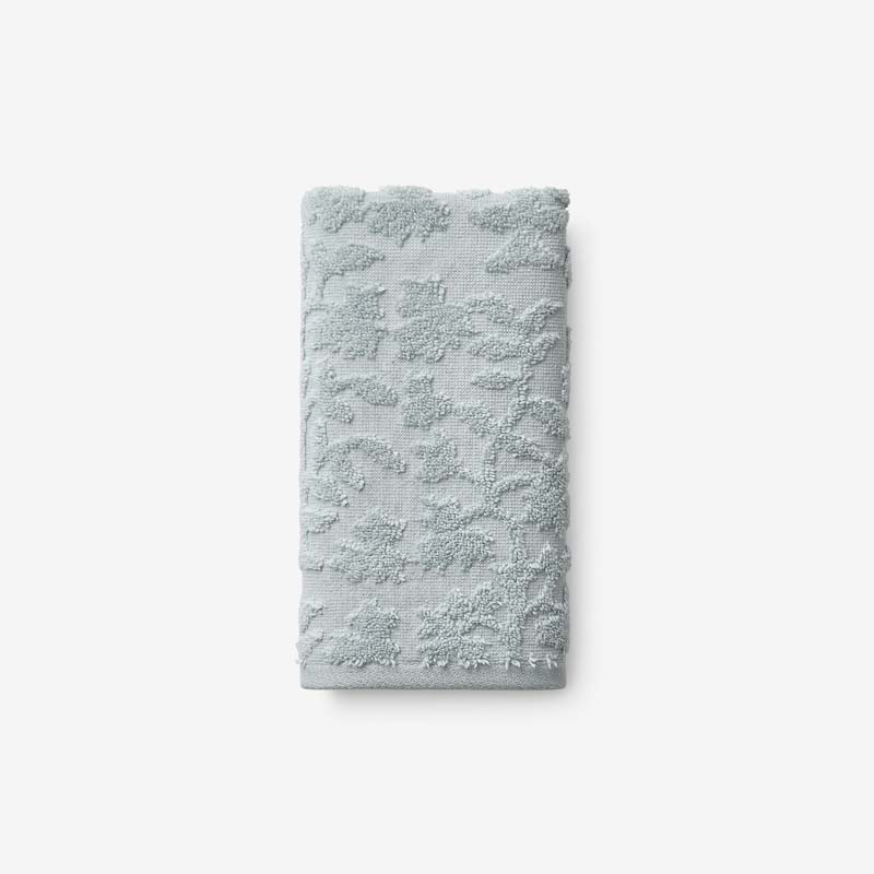 The Company Store Floral Jacquard Hand Towel In Blue