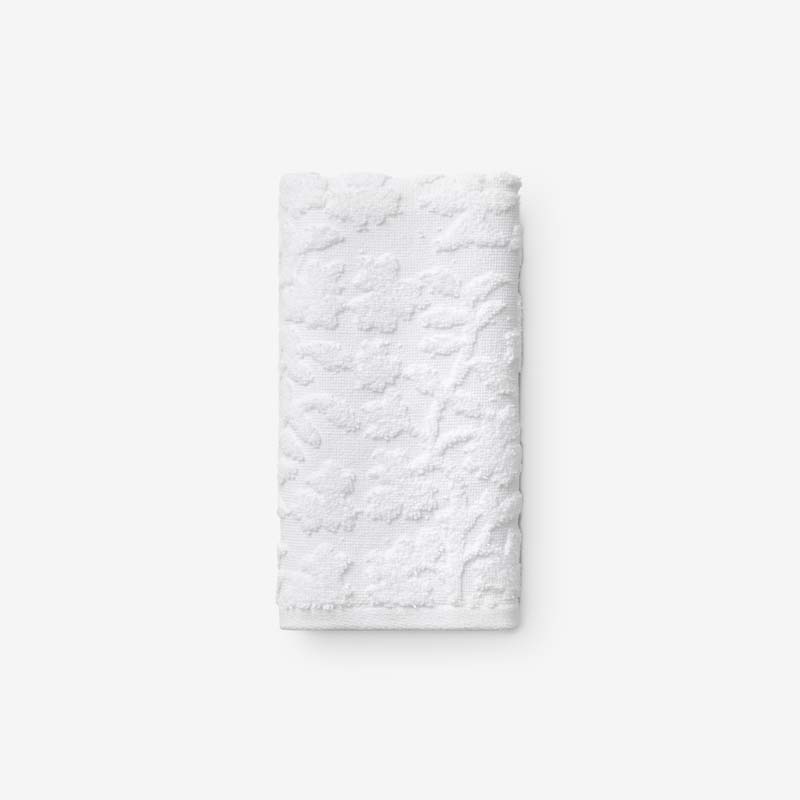 The Company Store Floral Jacquard Hand Towel In White