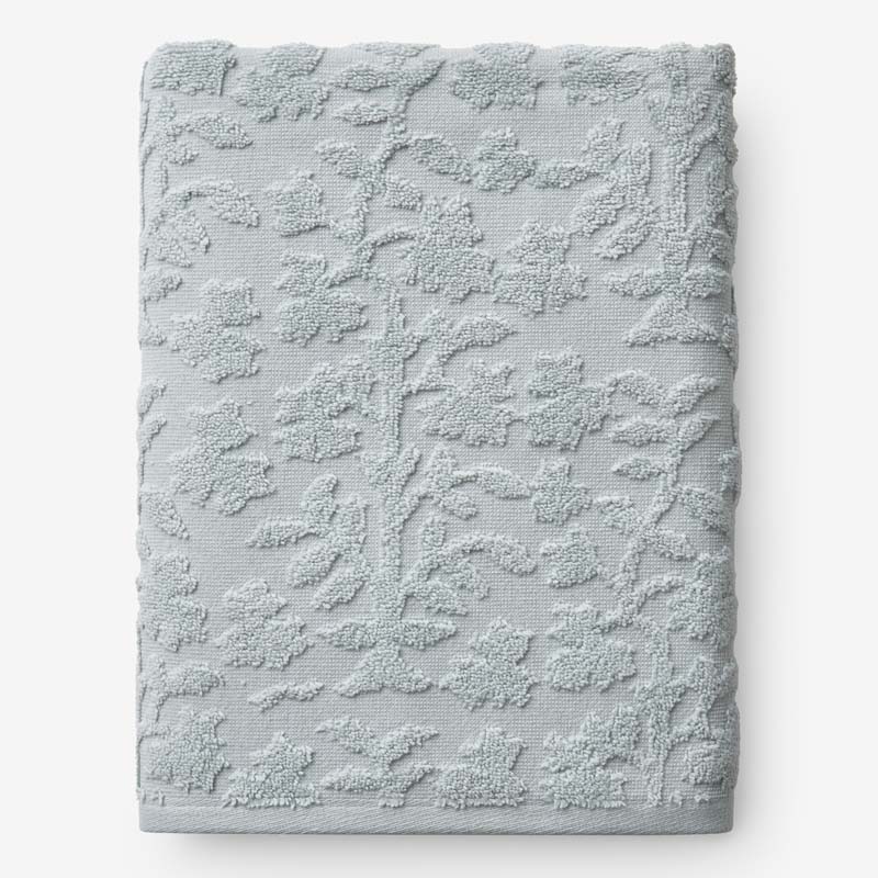 Company Cotton™ Floral Jacquard Bath Towel | The Company Store- Light Seaspray