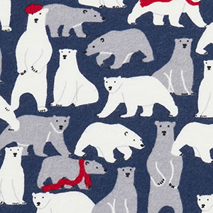 Flannel Wine Bags - Winter Bears