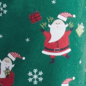 Flannel Santa Gift Bag - Santa, Small