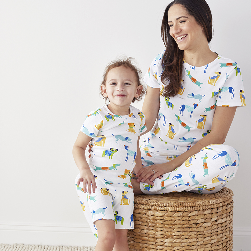 Matching Family Pajamas, Kids' Shorts Set - Dog23, 8