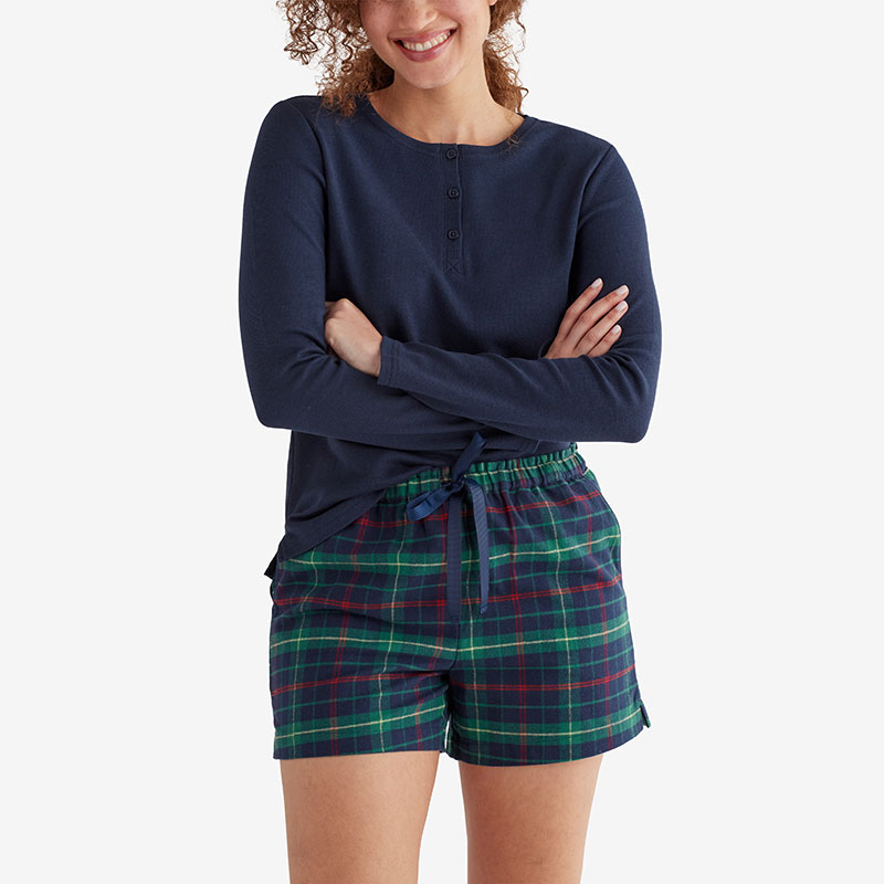 Family Flannel Women’s Henley Shorts Set