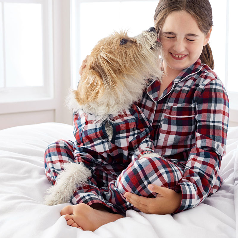 Family Flannel Dog Pajamas - Winter Plaid, XXL
