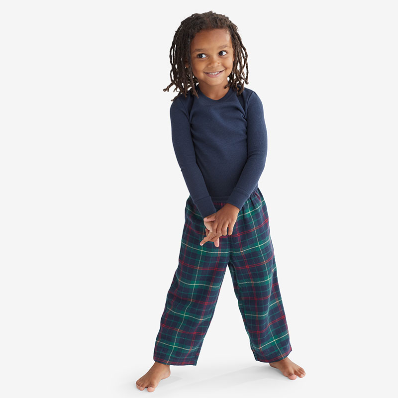 Family Flannel Kids Henley Pajama Set