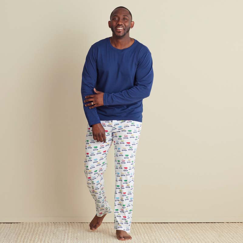 The Company Store Family Printed Peruvian Cotton Men's Pajama Set In Multi