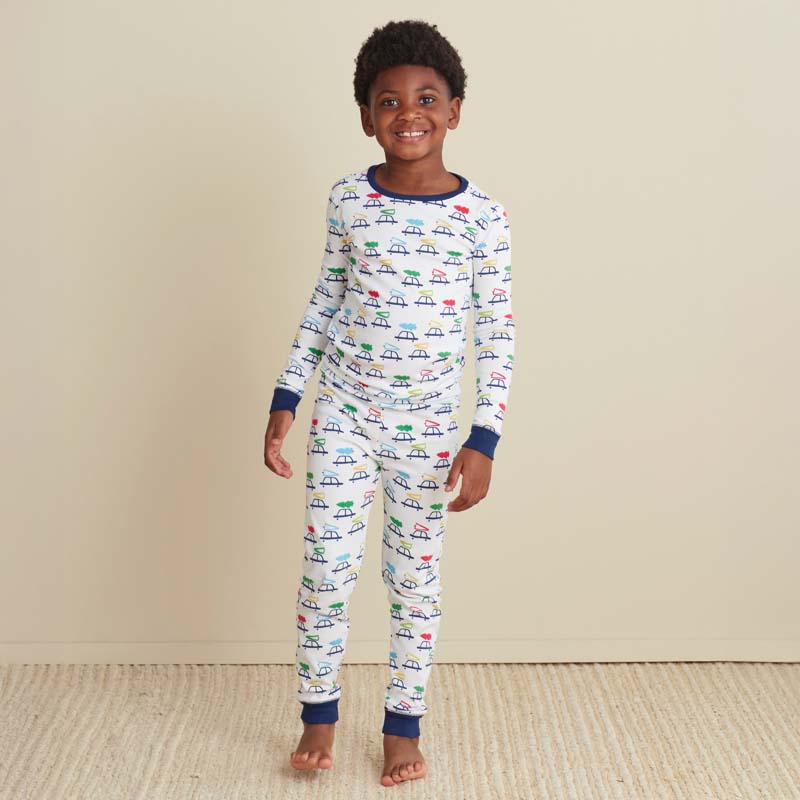 The Company Store Family Printed Peruvian Cotton Kid's Pajama Set In Multi