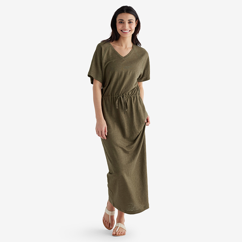Solid Linen Jersey Caftan | The Company Store