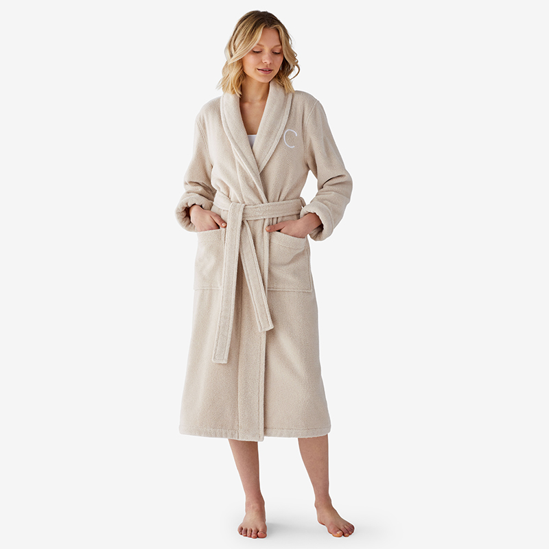 Women's Long Robe - Buff, L