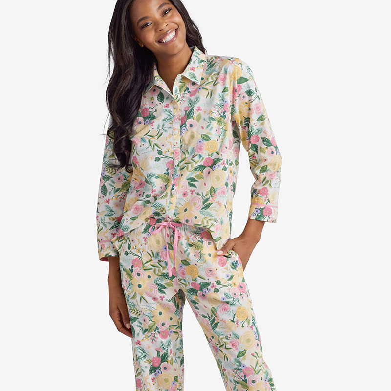 THE COMPANY STORE PRINTED VOILE WOMEN'S PAJAMA SET 