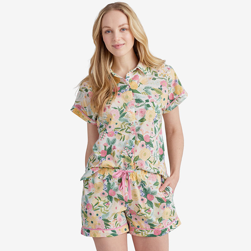 THE COMPANY STORE PRINTED VOILE WOMEN'S SHORTS SET 