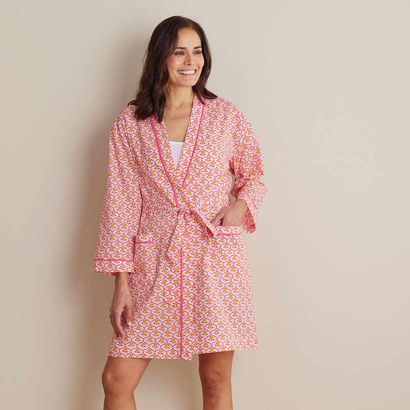 The Company Store Printed Voile Women's Kimono Robe