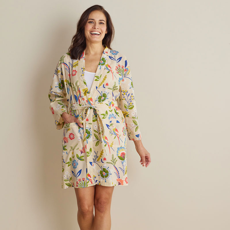 The Company Store Printed Voile Women's Kimono Robe