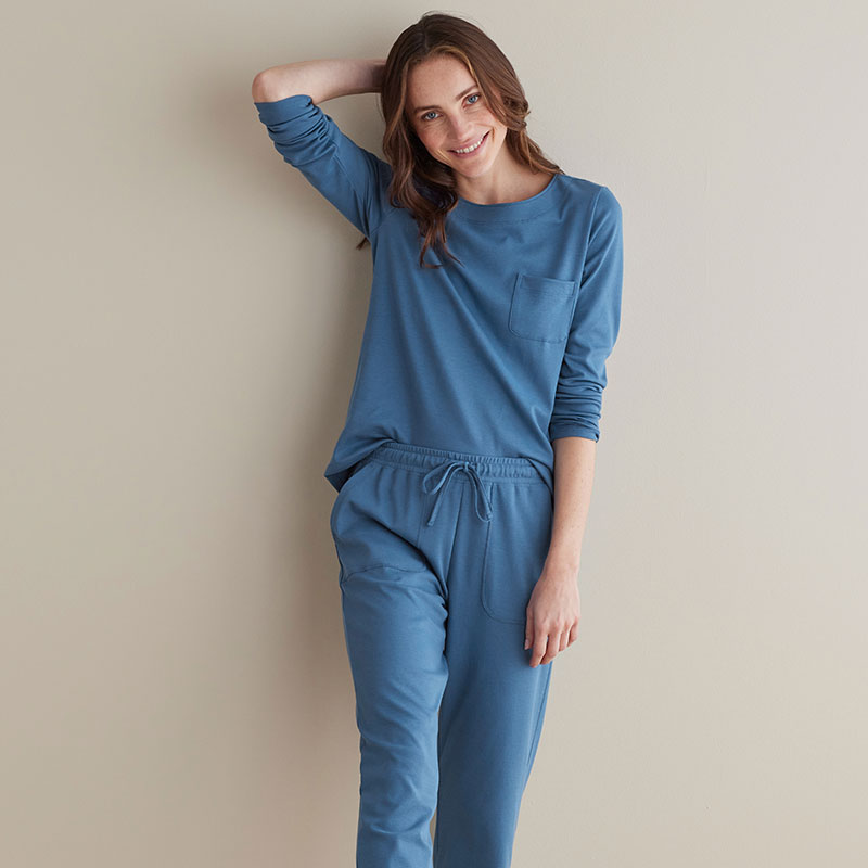 THE COMPANY STORE PIMA COTTON JOGGER PANTS PAJAMA SET