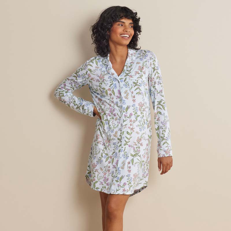 The Company Store Tencel™ Modal Jersey Knit Women's Nightshirt In Blue