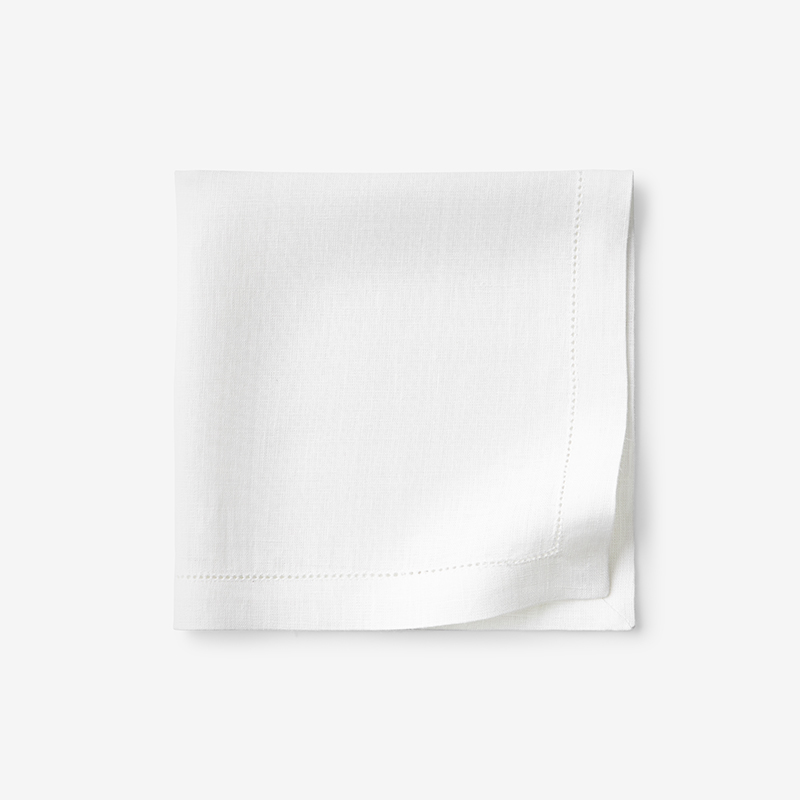 Solid Linen Napkin, Set of 4 - Off White, Size 19 x 19 | The Company Store