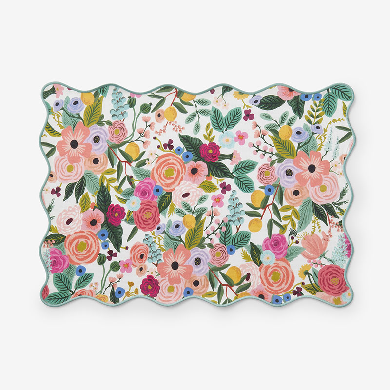 The Company Store Garden Party Placemats, Set Of 4 In Pink
