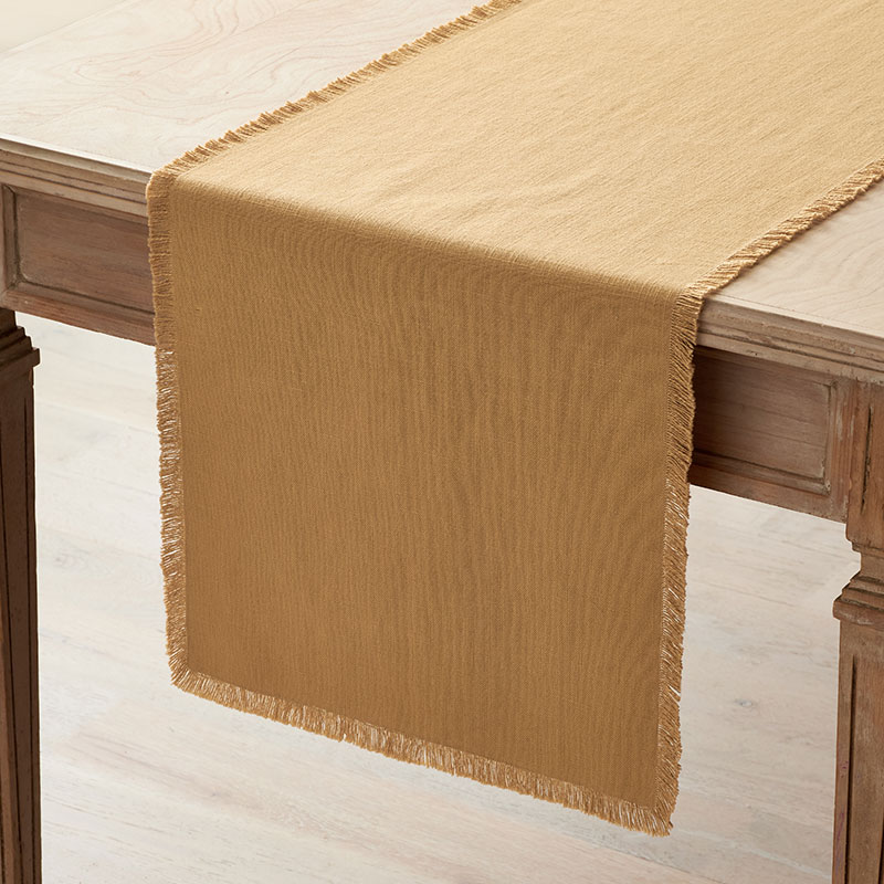 The Company Store Solid Fringe Table Runner