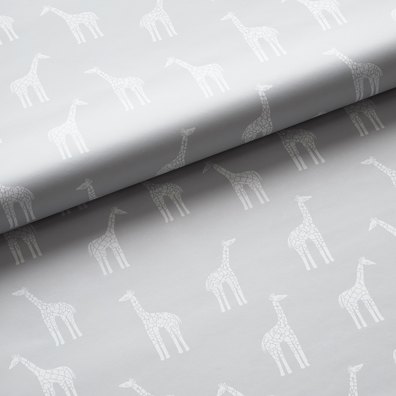 The Company Store Giraffe Wallpaper In Gray