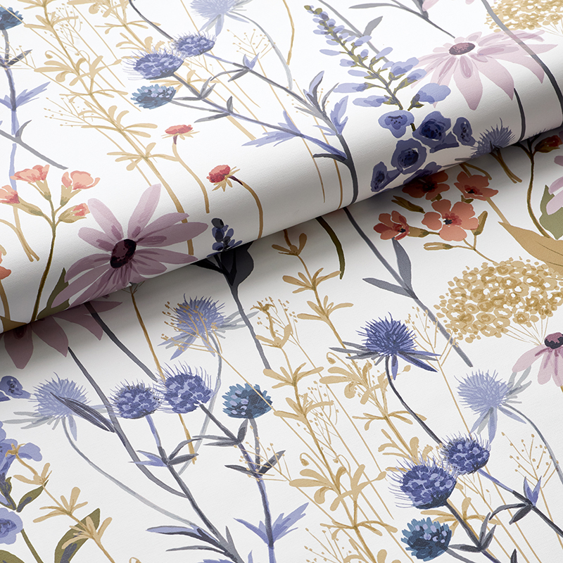 The Company Store Florence Wallpaper In Purple/white